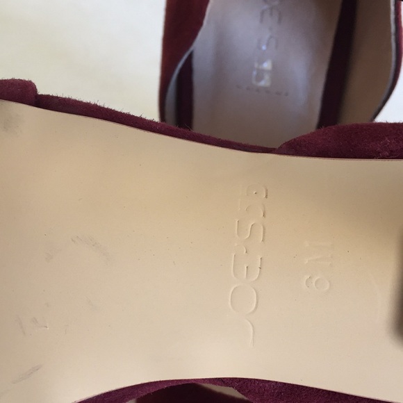 JOE'S JEANS Red Burgundy Suede Laney Pumps - Picture 8 of 10